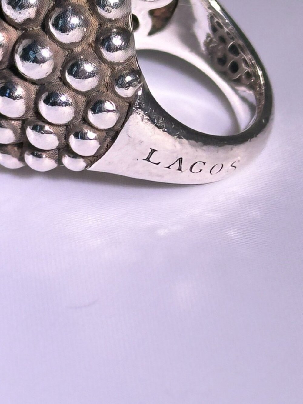 LAGOS Sterling Silver Signature Caviar Statement Ring - Picture 2 of 7